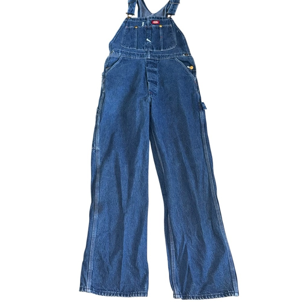 Dickies Denim Overalls Men’s 32x32 USA Wide Leg Carpenter Workwear Blue